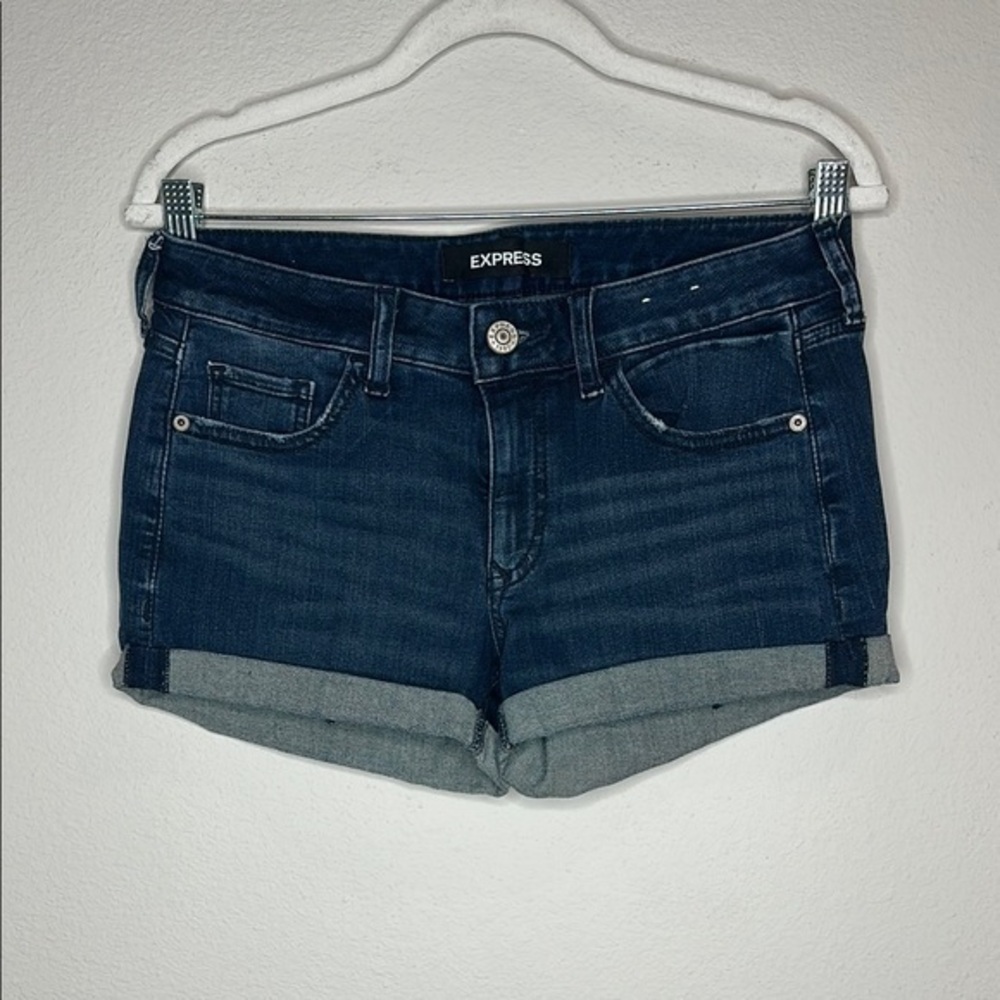 Express Women's Deep Indigo Jean Shorts